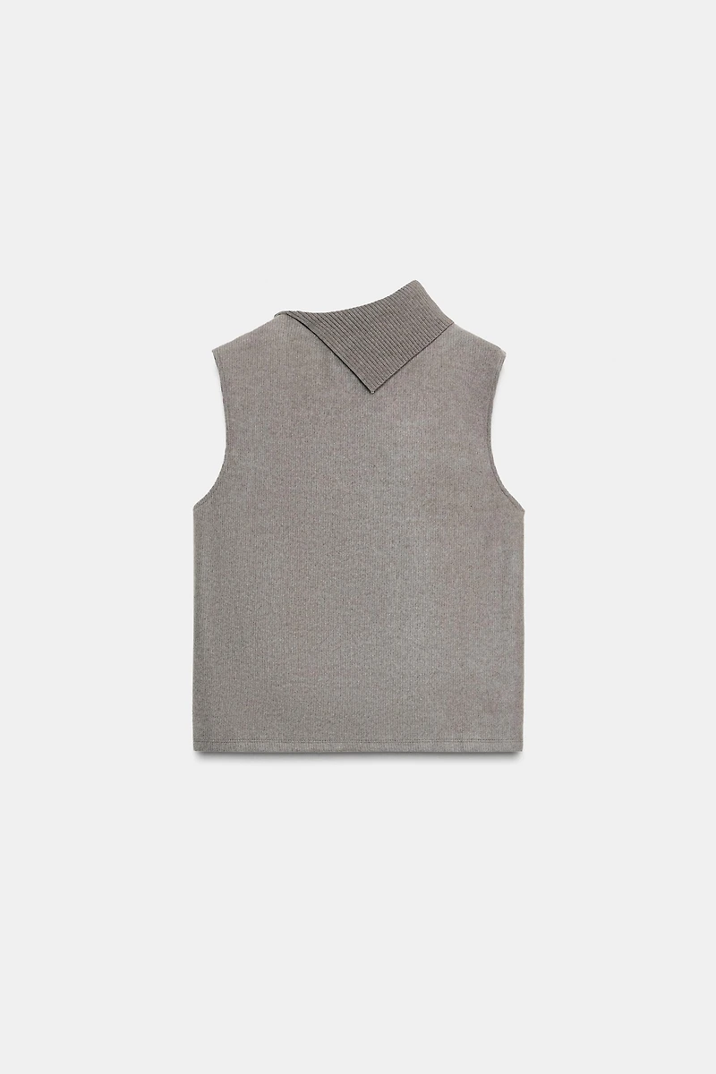 TOP DOUX COL OUVERT