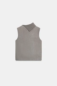 TOP DOUX COL OUVERT