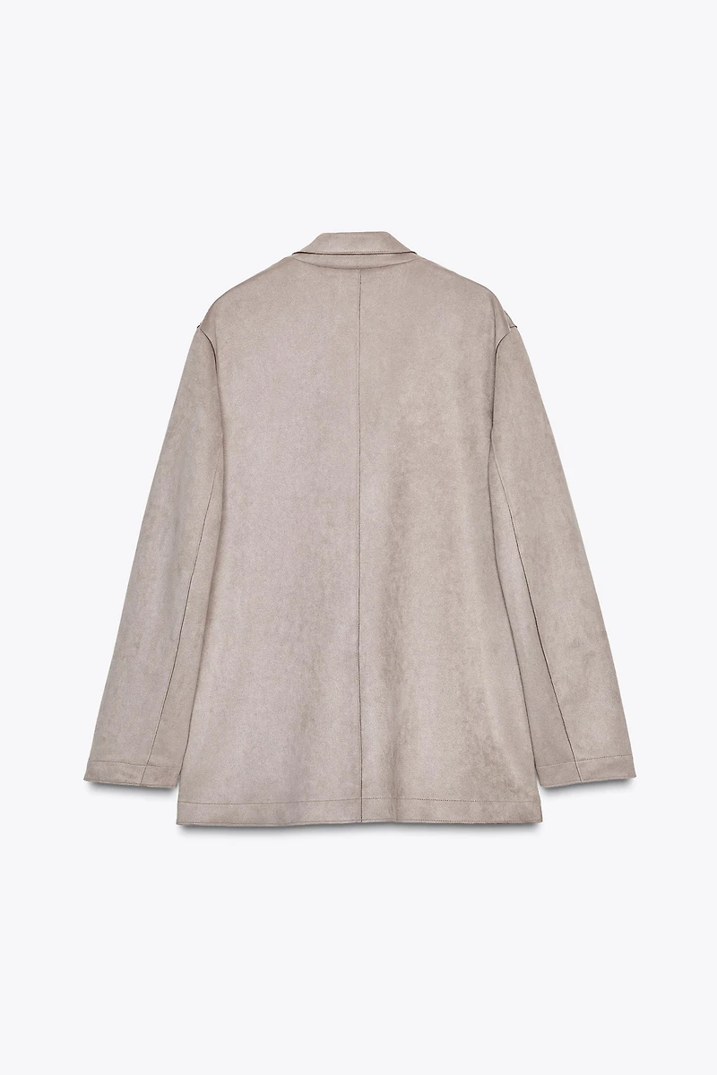FAUX SUEDE BLAZER