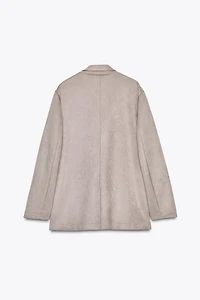 FAUX SUEDE BLAZER