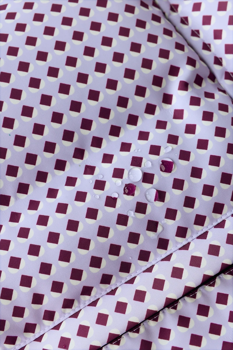 DOUDOUNE 80% DUVET ET 20% PLUMES IMPRIMÉ GÉOMÉTRIQUE WATER RESISTANT COUPE-VENT SYSTÈME RECCO® COLLECTION SKI