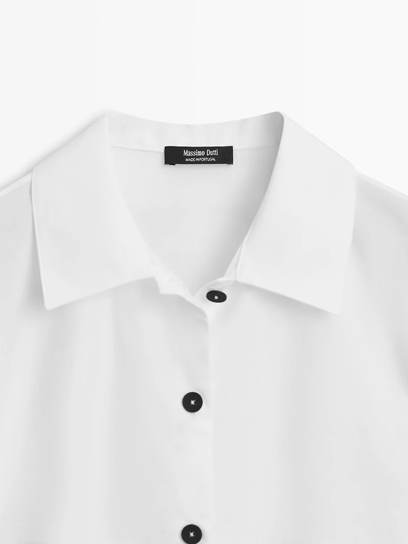 Shirt with tie detail