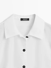 Shirt with tie detail