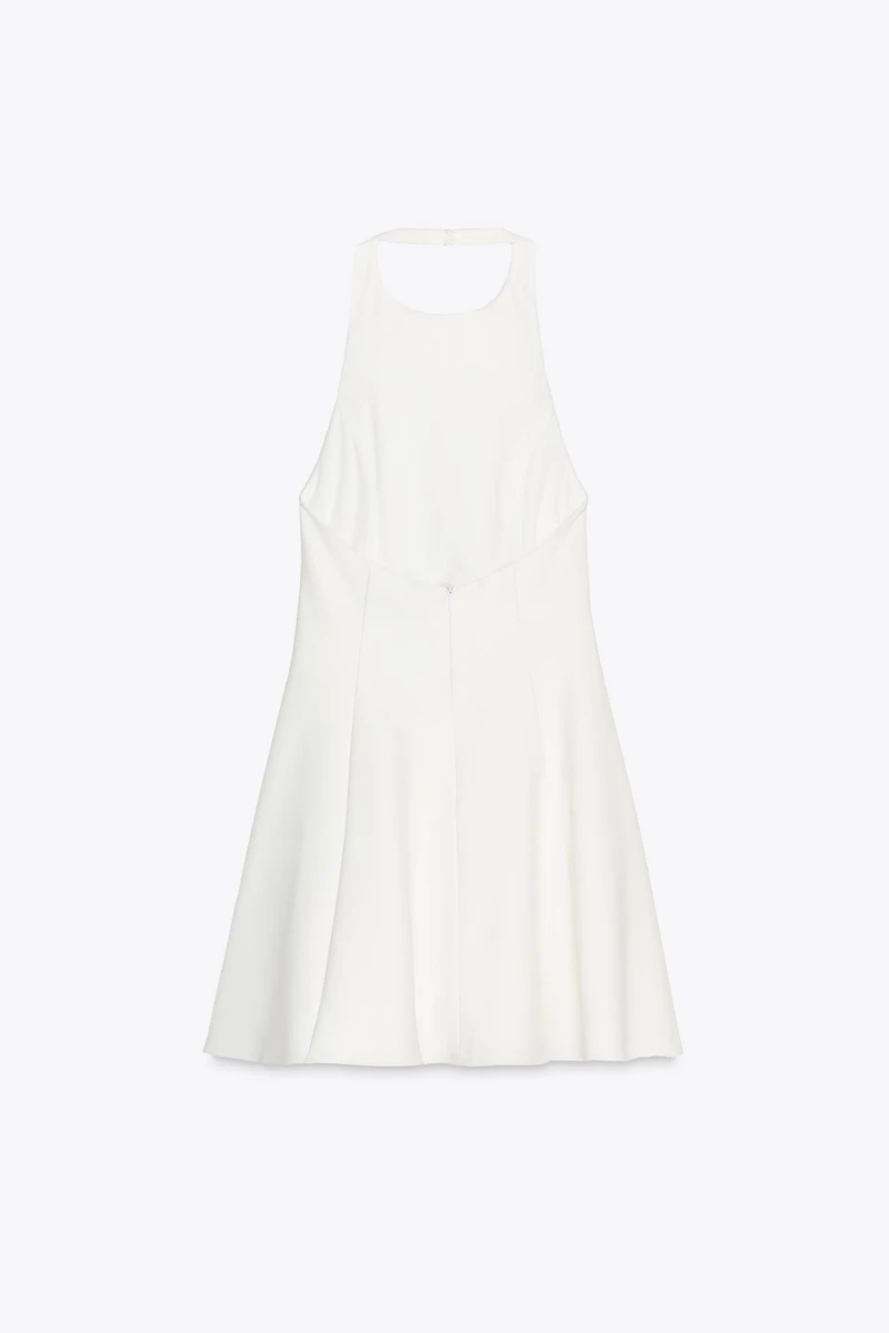 ROBE COURTE HALTER GODETS
