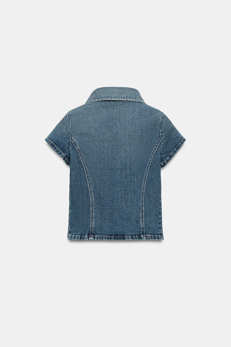TRF FITTED DENIM SHIRT