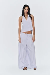 BUTTONED LINEN VEST