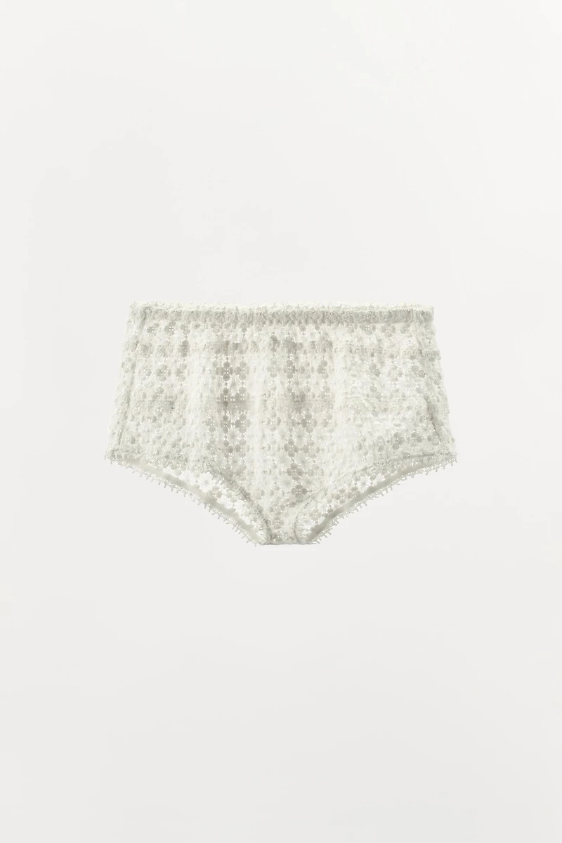 EMBROIDERED MINI SHORTS