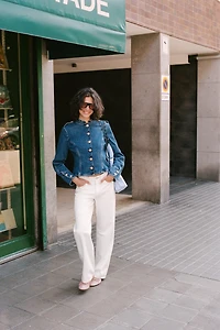 Z1975 GOLD BUTTON DENIM JACKET