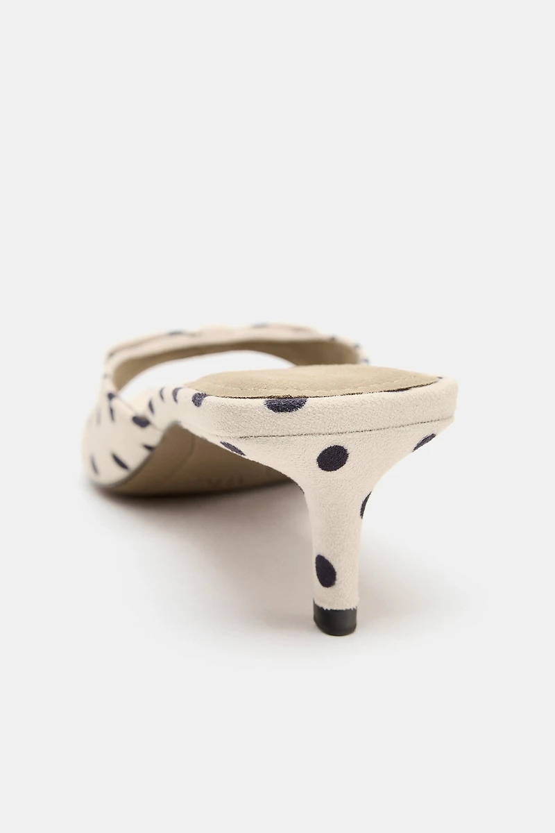 POLKA DOT BOW MULES