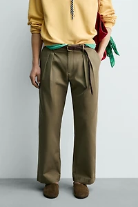 PLEATED CHINO PANTS AARON LEVINE X ZARA