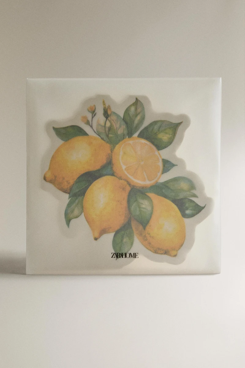 LOT DE 20 SERVIETTES EN PAPIER CITRONS