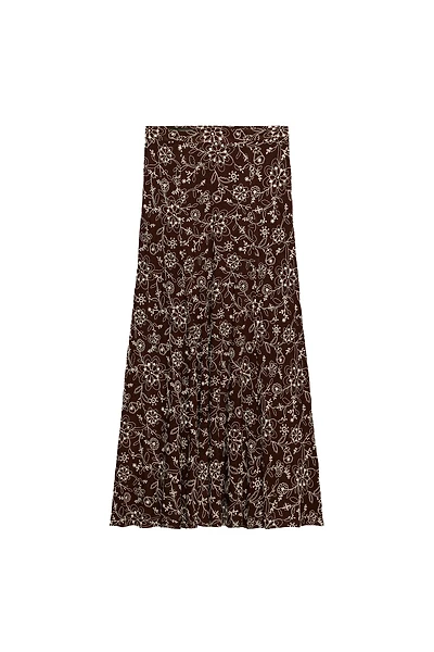 EMBROIDERED MIDI SKIRT