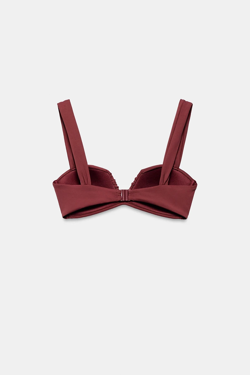 PLEATED BIKINI TOP