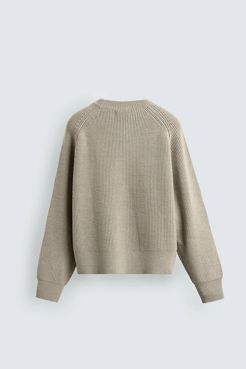 TEXTURED BOXY FIT SWEATER