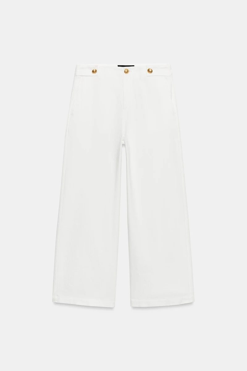 GOLD BUTTON CULOTTES