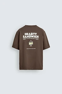 EMBROIDERED SANDWICH T-SHIRT