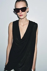 KNIT WRAP TOP