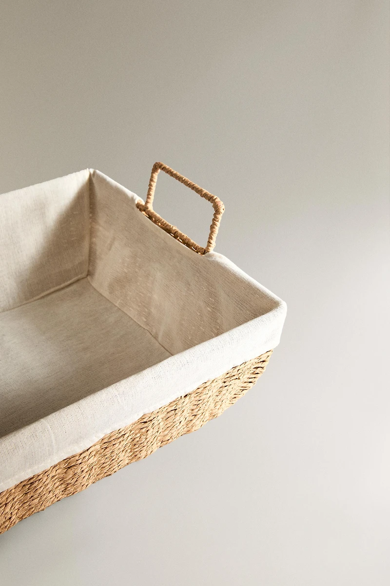 COTTON LINED IRONING BASKET