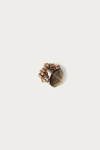 MARISA BERENSON X ZARA SHELL BEAD STRETCH BRACELET