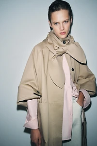 OVERSIZED TRENCH COAT WITH SCARF ZW COLLECTION LIMITED EDITION