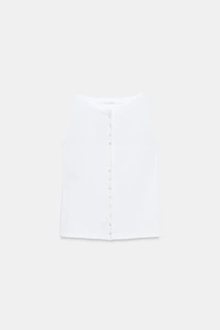 BUTTONED SLEEVELESS TOP