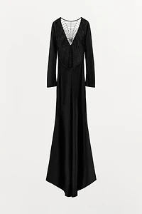 ROBE SATINÉE DOS TOILE D'ARAIGNÉE LIMITED EDITION