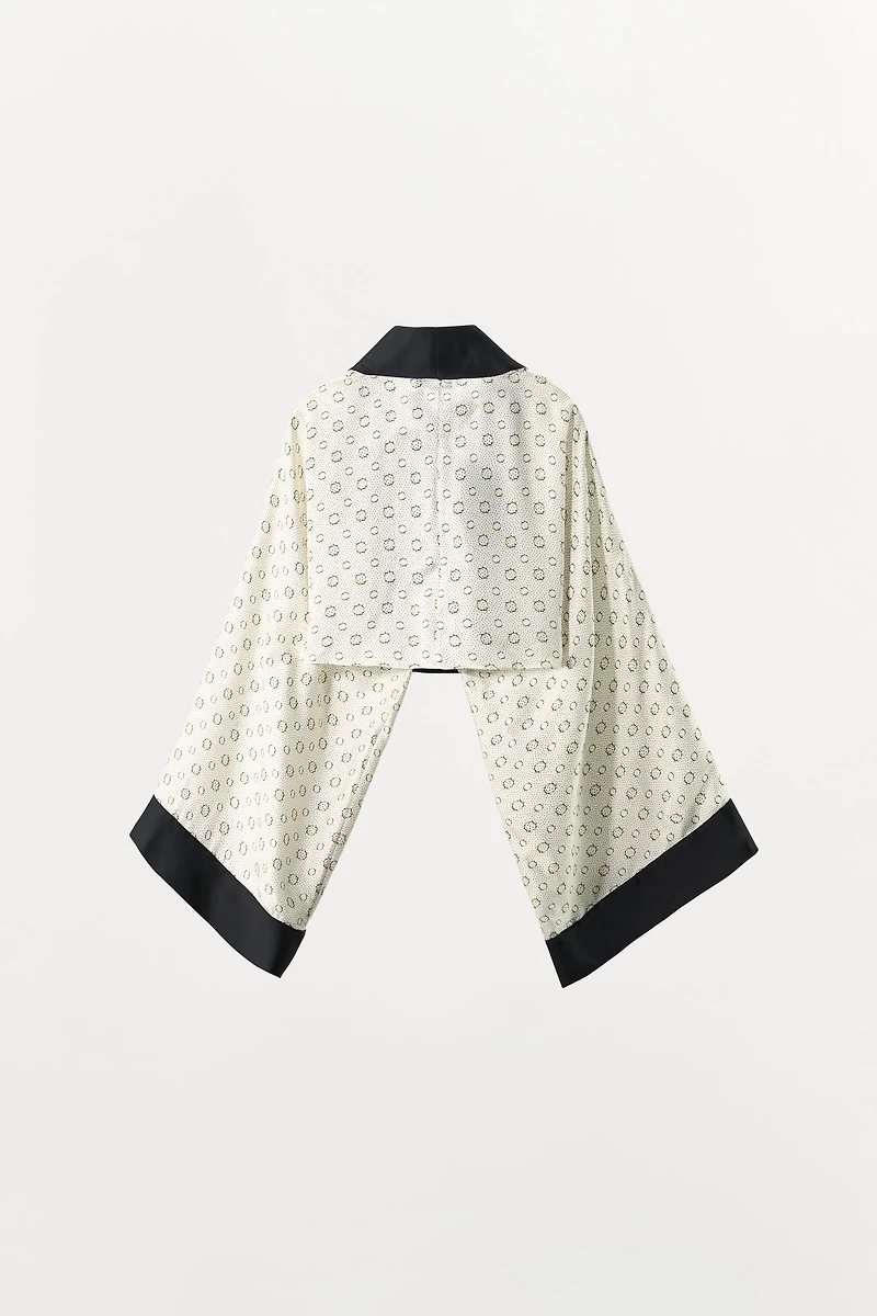 PRINTED CROPPED JACKET