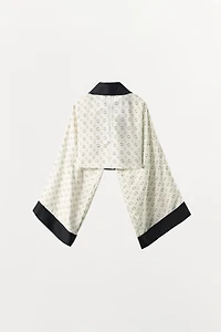 PRINTED CROPPED JACKET