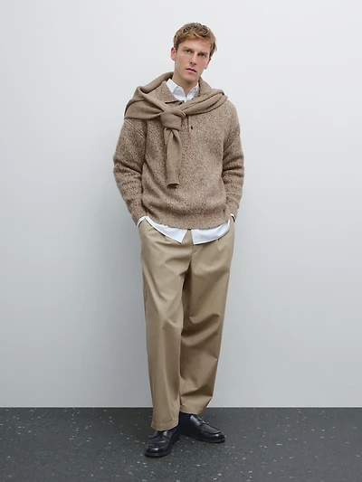 Pull polo en maille 100 % cachemire