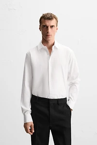 REGULAR FIT TEXTURED SHIRT