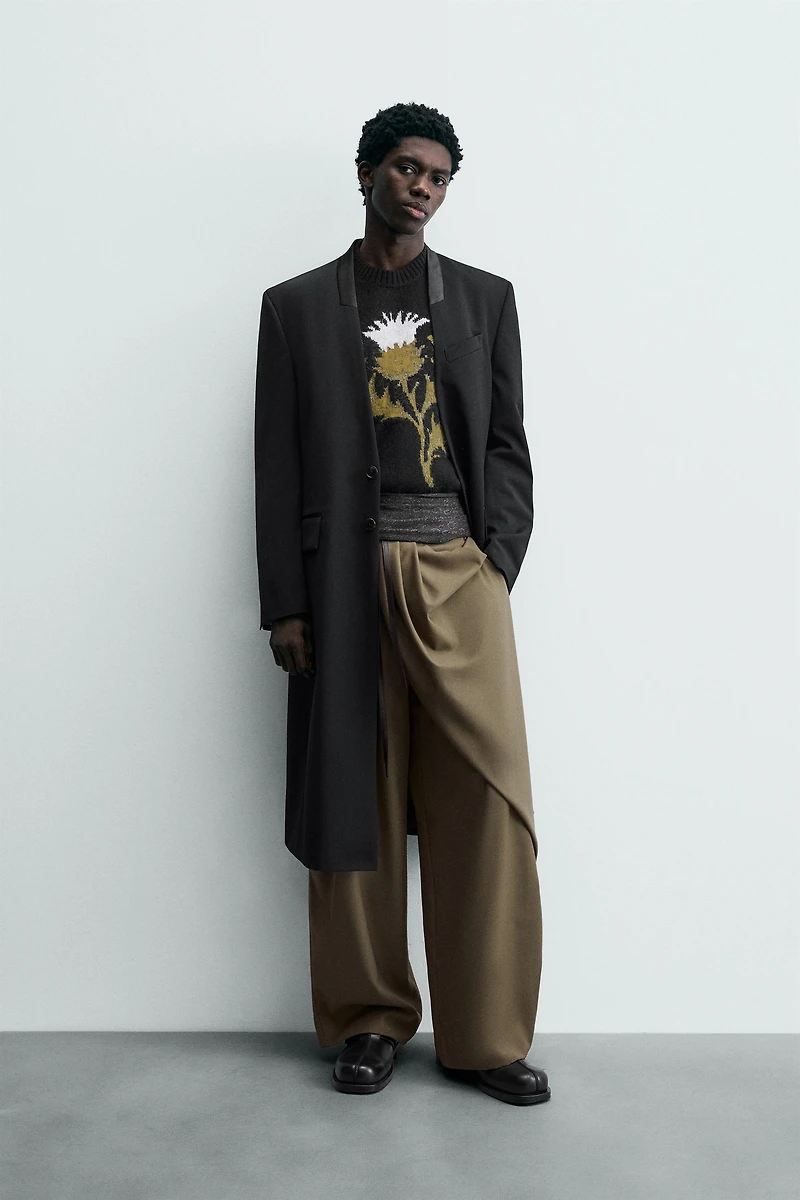 VESTE LONGUE JACQUARD RAYURES ÉDITION LIMITÉE