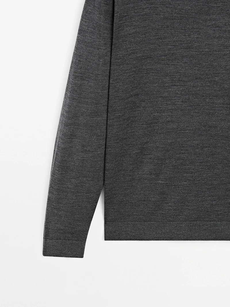 100% merino wool knit sweater