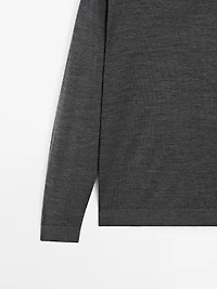 100% merino wool knit sweater