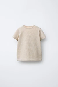 SPARKLY RIBBED T-SHIRT