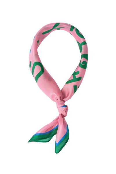 LOVE PRINT 100% SILK BANDANA