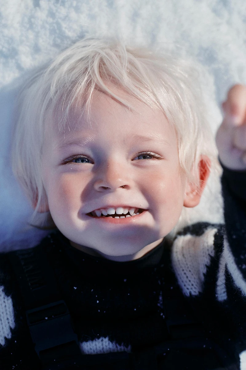 WOOL BLEND POLKA DOT KNIT SWEATER