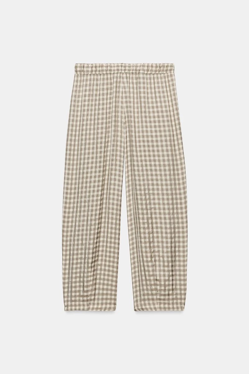 ZW COLLECTION FLOWY PLAID PANTS