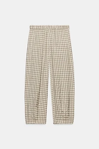 ZW COLLECTION FLOWY PLAID PANTS
