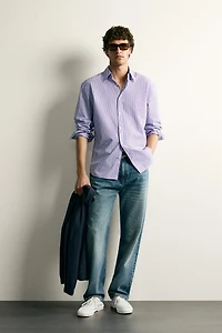 CONTRAST STRIPE REGULAR FIT SHIRT