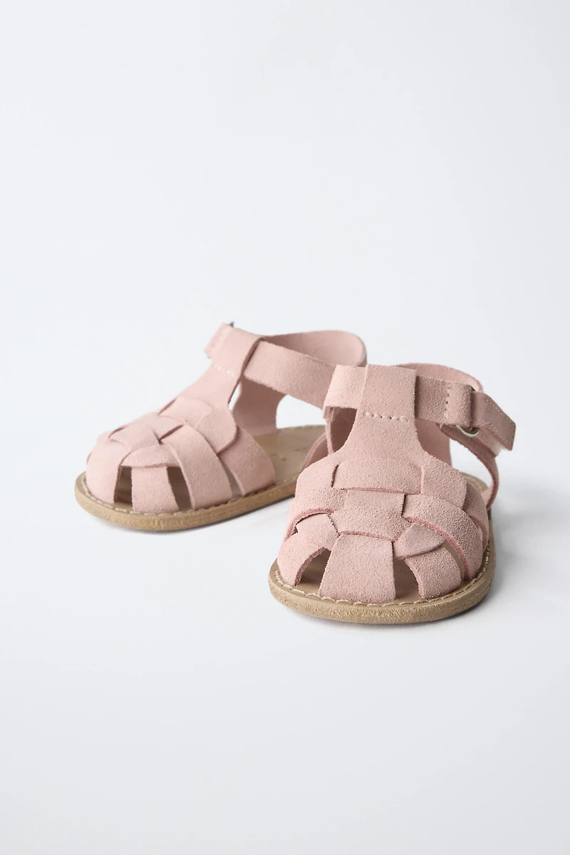 SANDALES STYLE PLAGE EN CUIR
