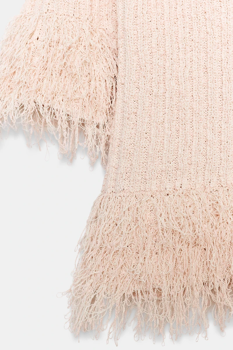 FRINGED CARDIGAN
