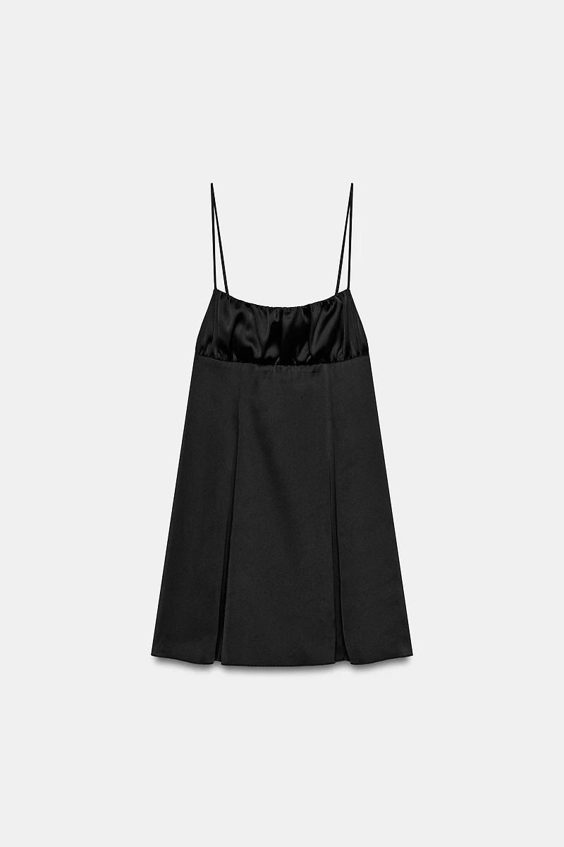 SATIN MINI STRAPPY DRESS