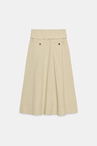ZW COLLECTION BELTED MIDI SKIRT