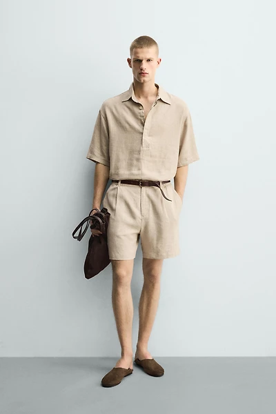 BERMUDA RELAXED LIN ET VISCOSE