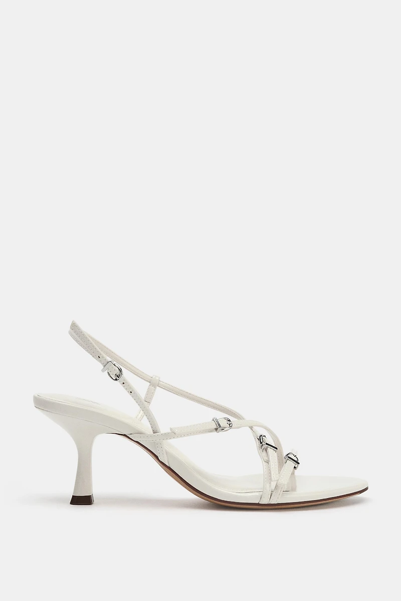 BUCKLED HEELED SANDALS