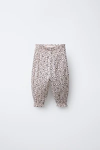 FLORAL TEXTURED PANTS