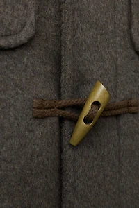 CLOTH DUFFEL COAT WITH WOOL