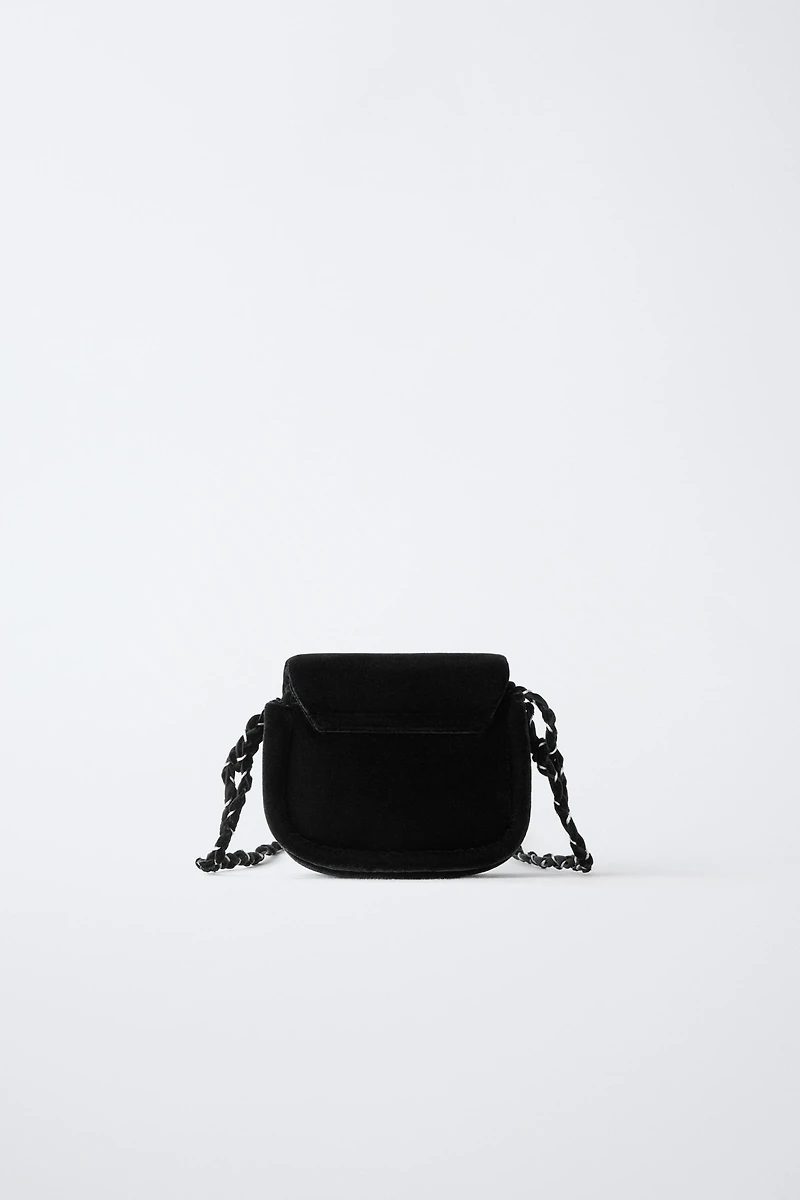 VELVET BOW CROSSBODY BAG