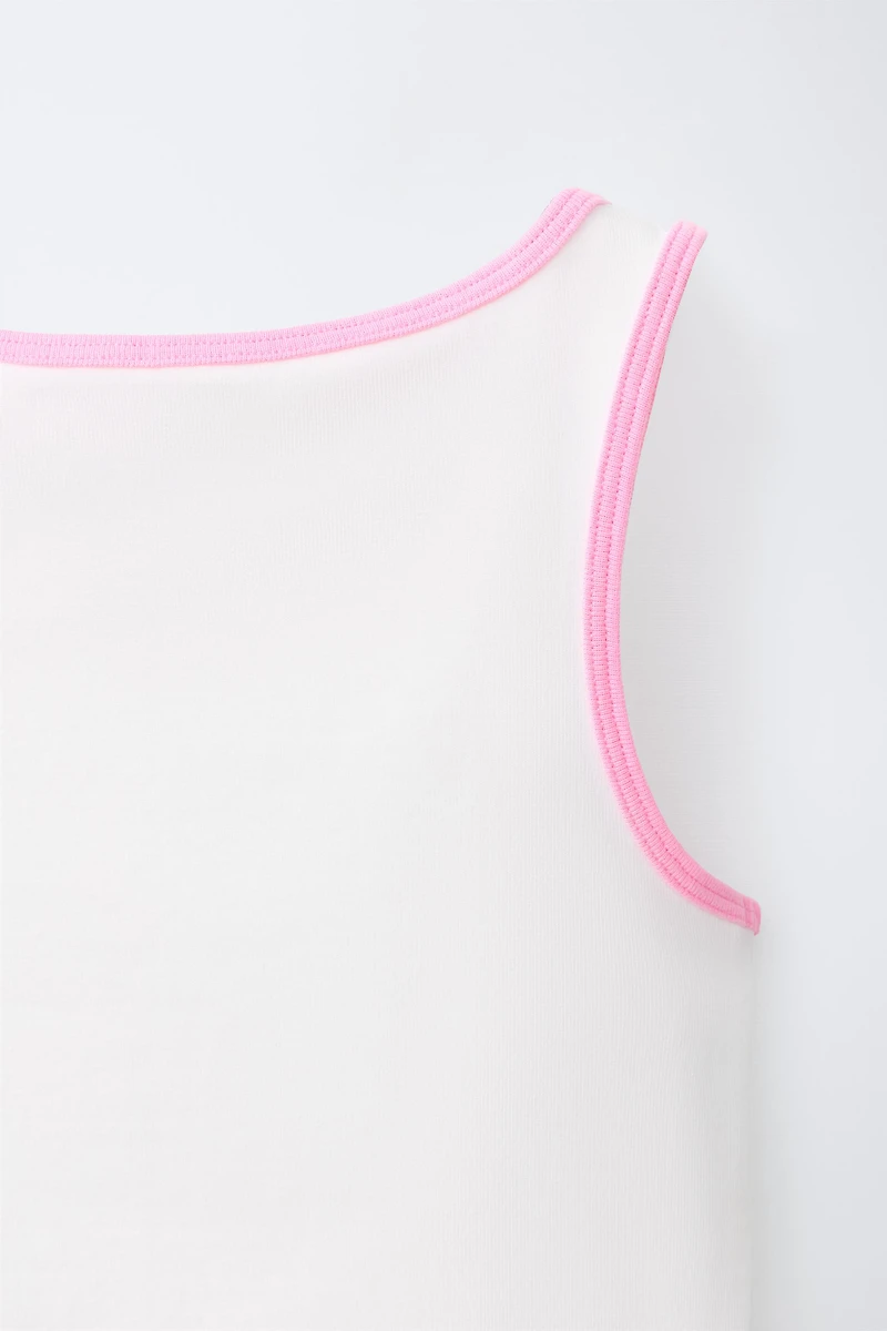 PRINTED SLEEVELESS TOP