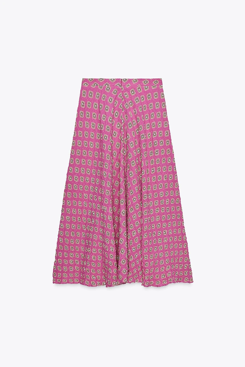 PRINTED MIDI SKIRT